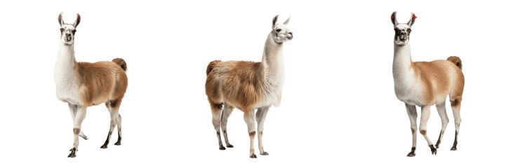 Fototapeta premium Llama in Andes Mountains - Lama glama - Lama - Llama - South American Pack Animal SEO Title - Domesticated Woolly Mammal in Peru Landscape Wildlife Photography - Iconic Machu Picchu Mountain Animal