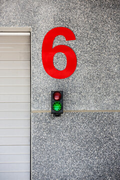 Traffic light in a warehouse