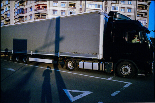 Large truck in the city