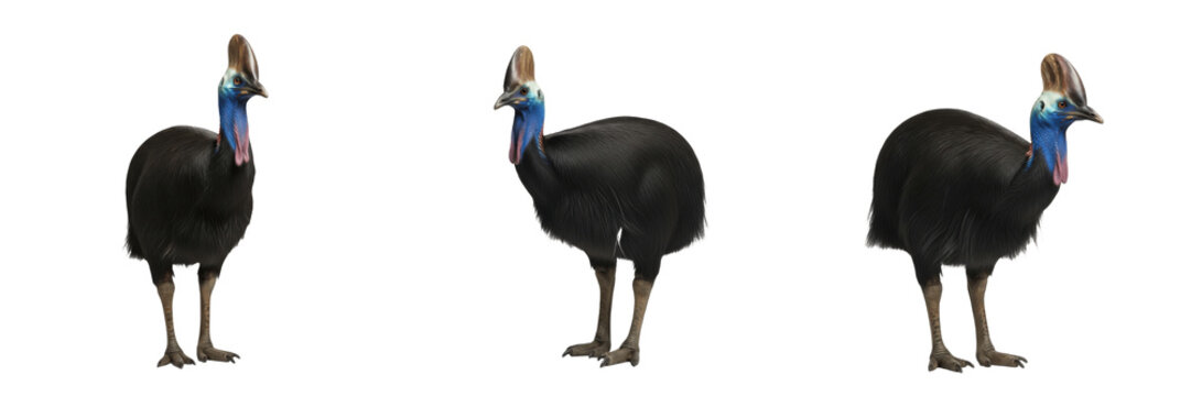 Southern Cassowary Jungle - Casuarius casuarius - Casuar - Casuario - Dangerous Forest Bird SEO Title - Large Flightless Bird with Blue Neck in Rainforest Wildlife Photography - Rare Exotic Animal