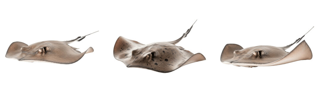 Blue Spotted Stingray - Taeniura lymma - Raie - Raya - Flat Marine Fish SEO Title - Colorful Spotted Ray Gliding over Sandy Sea Floor Wildlife Photography - Tropical Reef Nature Wildlife Portrait