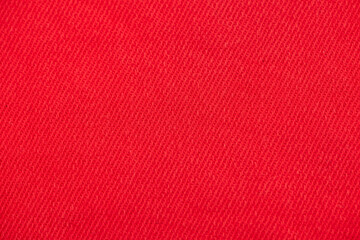 Fototapeta premium Old red dyed denim and texture pattern background.