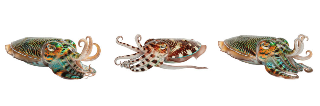 Common Cuttlefish Colors - Sepia officinalis - Seiche - Sepia - Master of Camouflage SEO Title - Cephalopod Changing Skin Pattern in Seagrass Wildlife Photography - Unique Marine Invertebrate Photo