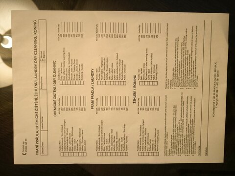 Laundry services list