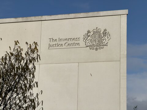 Inverness Justice Centre in the Highlands of Scotland.