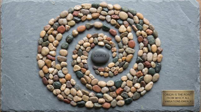 Meticulous Pebble Spiral Arrangement Source s1 2