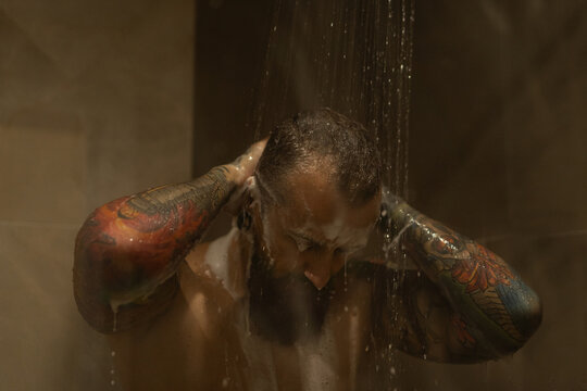 Male self care shower routine