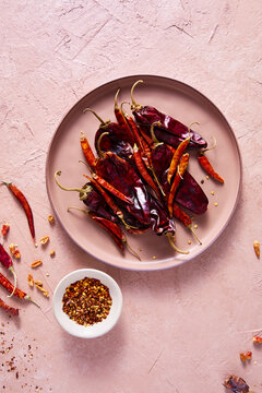 Plate of Dried Mixed Chillies 