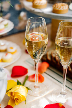 Sparkling Wine and Roses