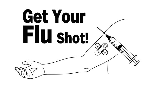 Get Your Flu Shot Vaccination Campaign Illustration