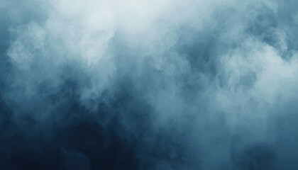 Fototapeta premium Misty blue foggy atmosphere, subtle haze and soft light evokes calm mood