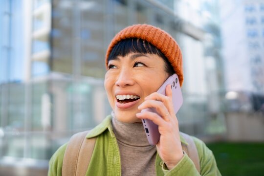 Entrepreneur receiving good news on phone