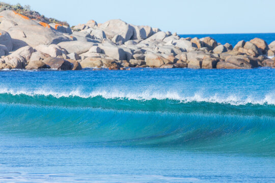 Wave breaking. Eyre Peninsula. South Australia.