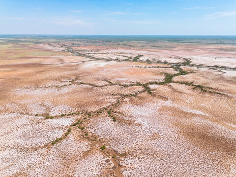 River and tidal flats. Port Hedland. Western Australia.