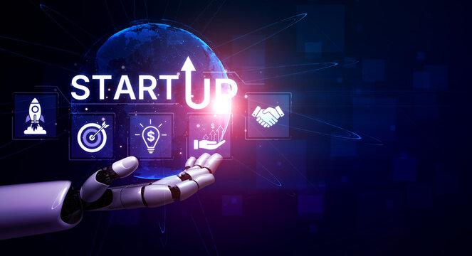 An AI assistant helps launch a new startup business. The smart system provides strategic planning, identifies investment opportunities, and analyzes market targets for success. Fermion