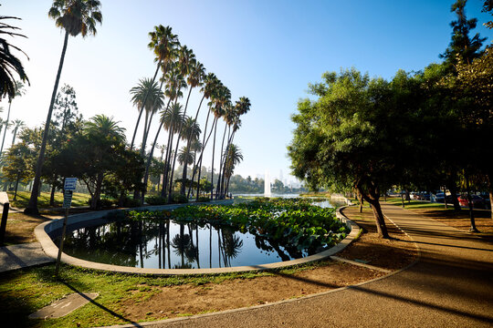 Lake Echo Park in Los Angeles, California