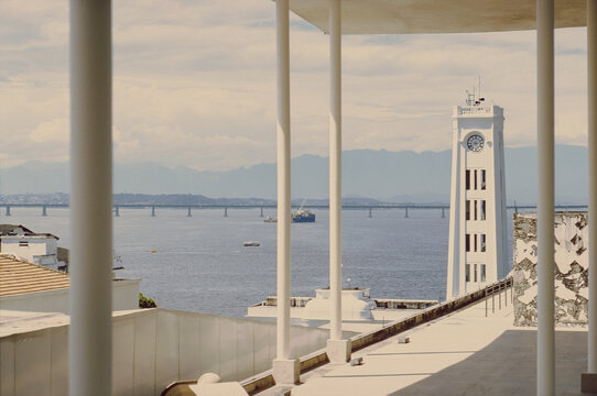 Clock Tower Over Bay