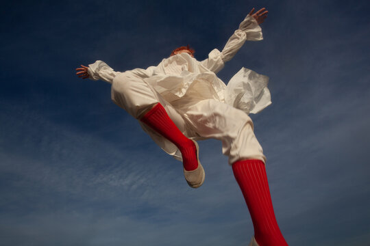 Dance in white and red 