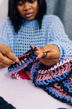 Handmade Yarn Craft in Progress