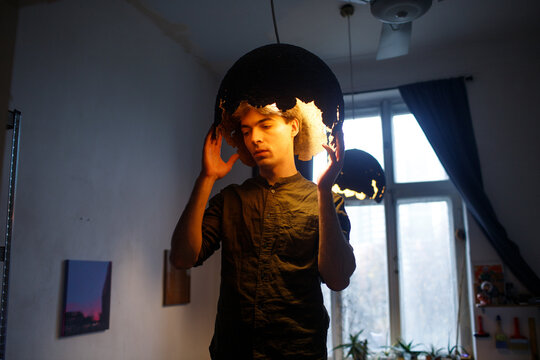 man in creative studio