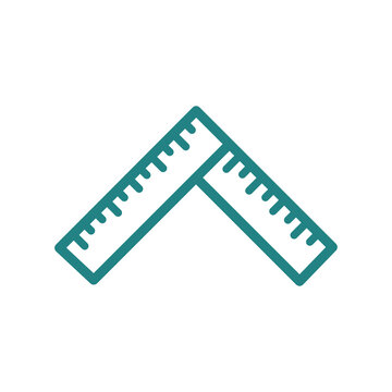 Right Angle Ruler L-Square Measurement Tool Logo