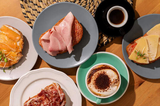 mediterranean brunch top view