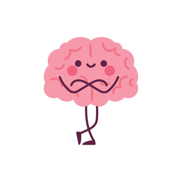 Relaxed Brain Calm Kawaii Icon