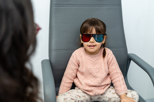 Girl Wearing Test Glasses