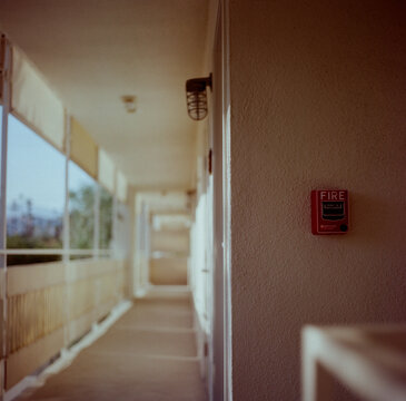 Covered walkway at hotel
