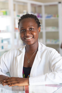 Portrait of black female  pharmacist