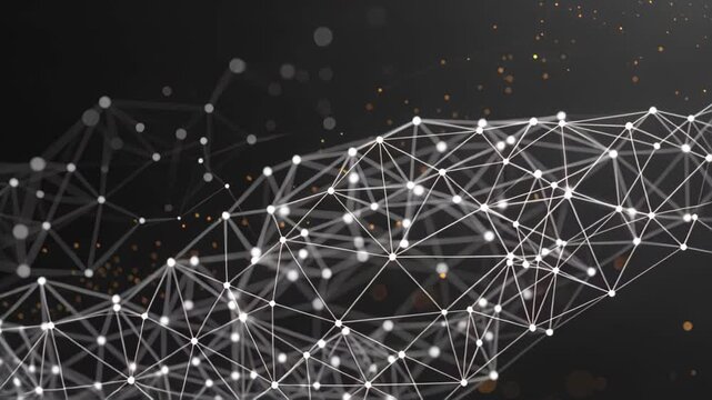 Digital Network Abstract: Interconnected lines and nodes form a complex, futuristic web, suggesting the flow of data, ideas, and connectivity within a digital realm. 