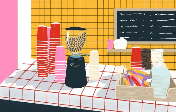Bright Espresso Bar Illustration