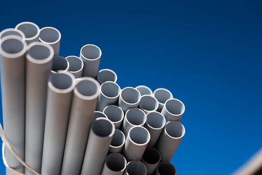 Stacked PVC Pipes Bundle