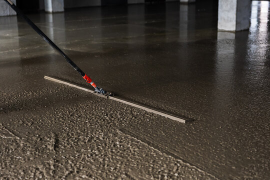 Leveling Fresh Concrete Floor