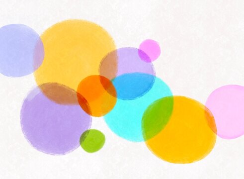 Bright Overlapping Soft Circles Abstract Background
