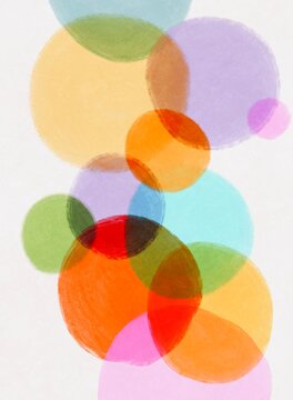Bright Overlapping Soft Circles Abstract Background

