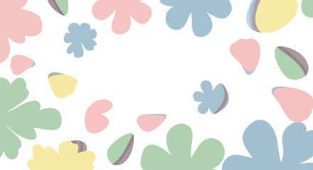 Obraz premium Abstract Pastel Floral Frame Background Design.