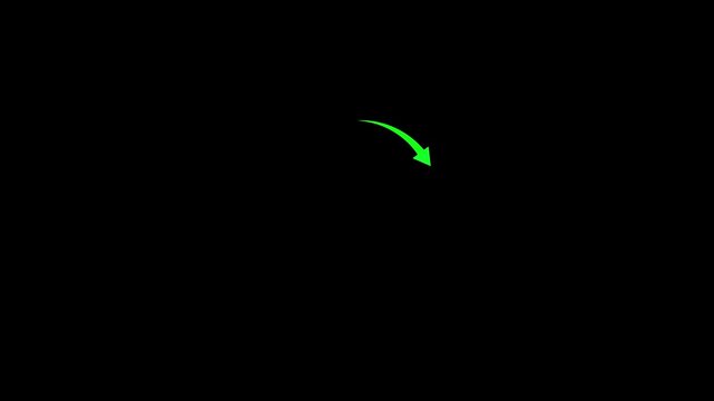 Minimalist Rotating Arrow Motion Graphic - Green Progress