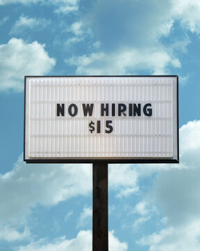 Business Now Hiring Employment Sign