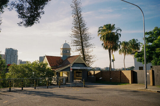 Heritage ferry terminal in Brisbane, Australia 