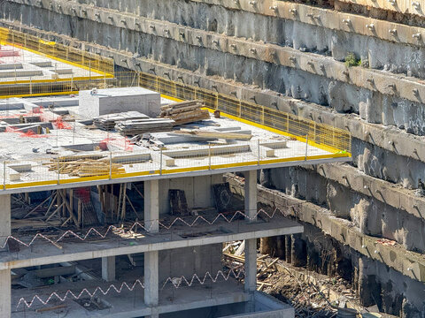 Reinforced Concrete Structure at Construction Site