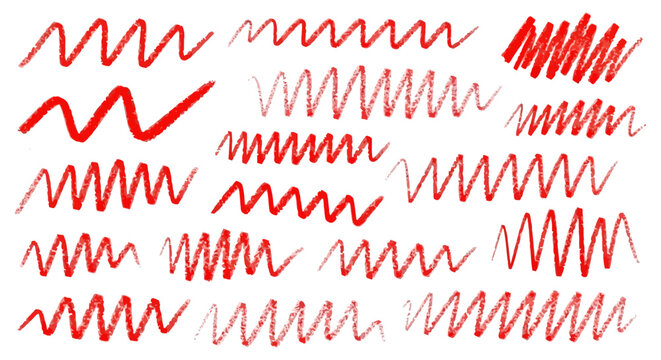 hand-drawn red lines and scribble patterns create a textured zig-zag mark design perfect for abstract graphic resource backgrounds and creative annotation