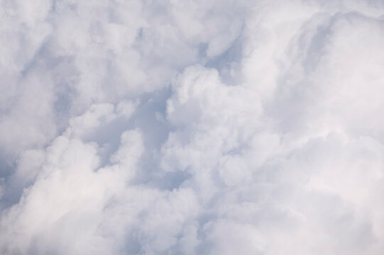 Fluffy white clouds background