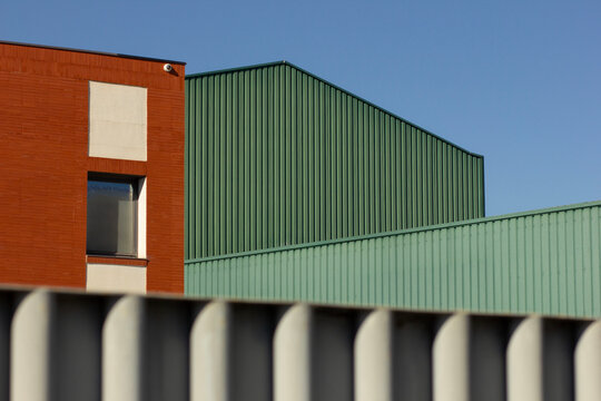 Geometric Roofs and Brick