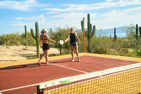celebrating point Pickleball on vacation