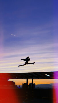 Young male on rooftop