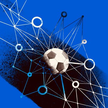Football Data Analytics Network with Soccer Ball 