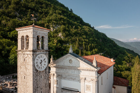 Drone view of a church