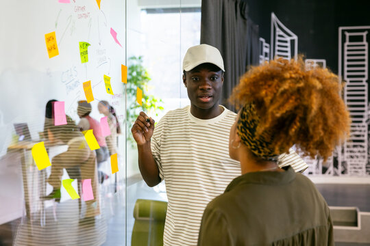Collaborative team brainstorming session with notes