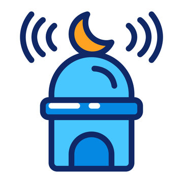 Adzan Outline Flat Icon